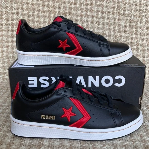 Converse Shoes Converse Pro Leather Ox Blackuniversity Redwhite Wmns Poshmark